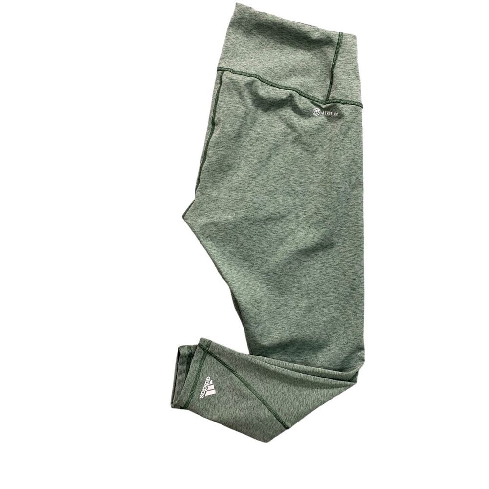 1X Adidas Womens New Green Oxide 7/8 Tights Leggings HM1190